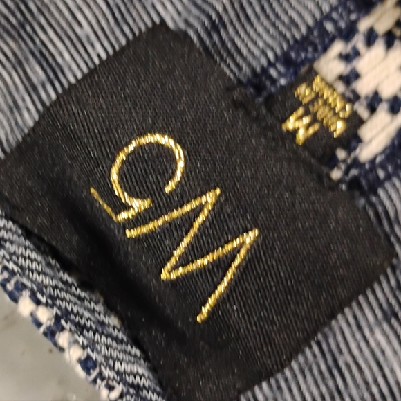 W5 Embroidered Panel Sleeveless Tank Top Sz M - Picture 4 of 4